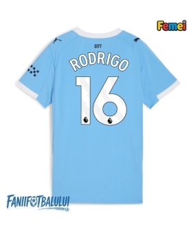 Manchester City Rodri Hernandez #16 Tricou Fotbal Replică 2025-26 Femei Acasa